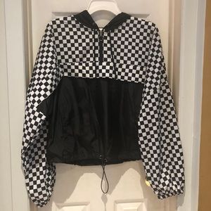NoBoundaries windbreaker.NWT Checker/black.Size XL